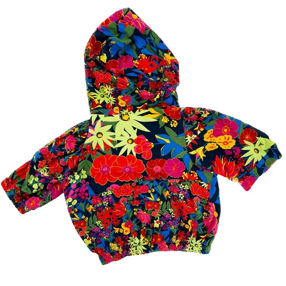 Sorella Floral Cropped Hooded Short Sleeve Boho Blouse Size Large - Picture 3 of 16